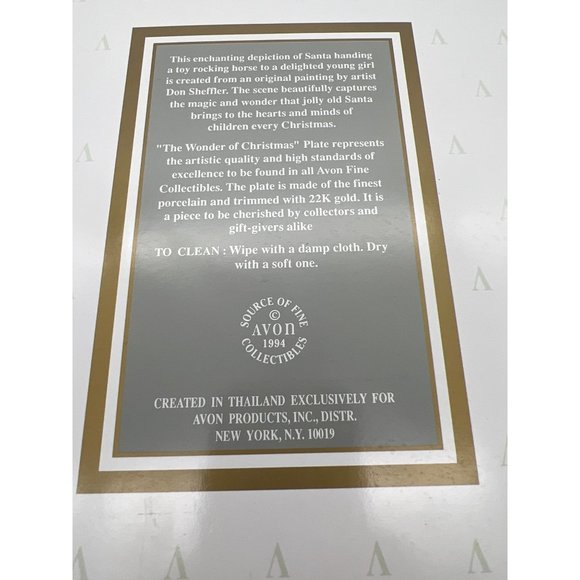 1994 Avon Christmas Plate The Wonder of Christmas Don Sheffler 8.25" - Picture 7 of 7